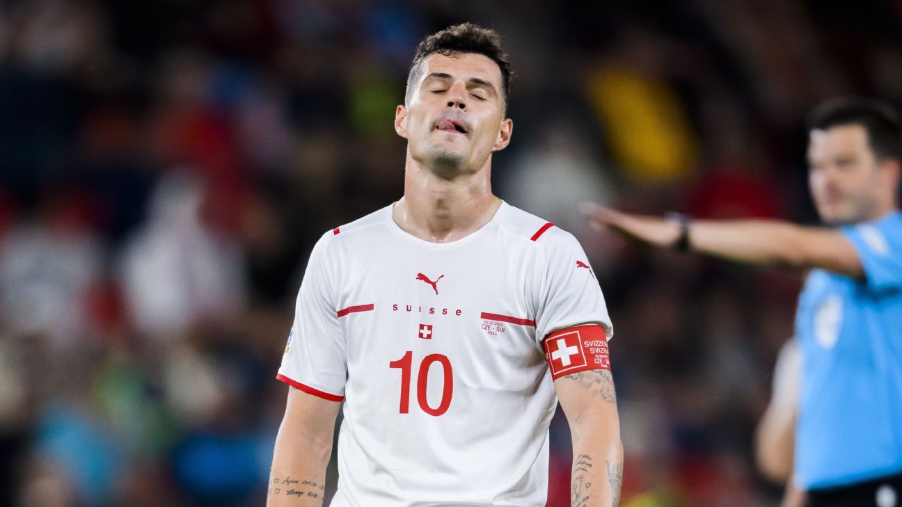 Granit Xhaka, el capitán de Suiza en la Copa del Mundo 2022 - ESPN