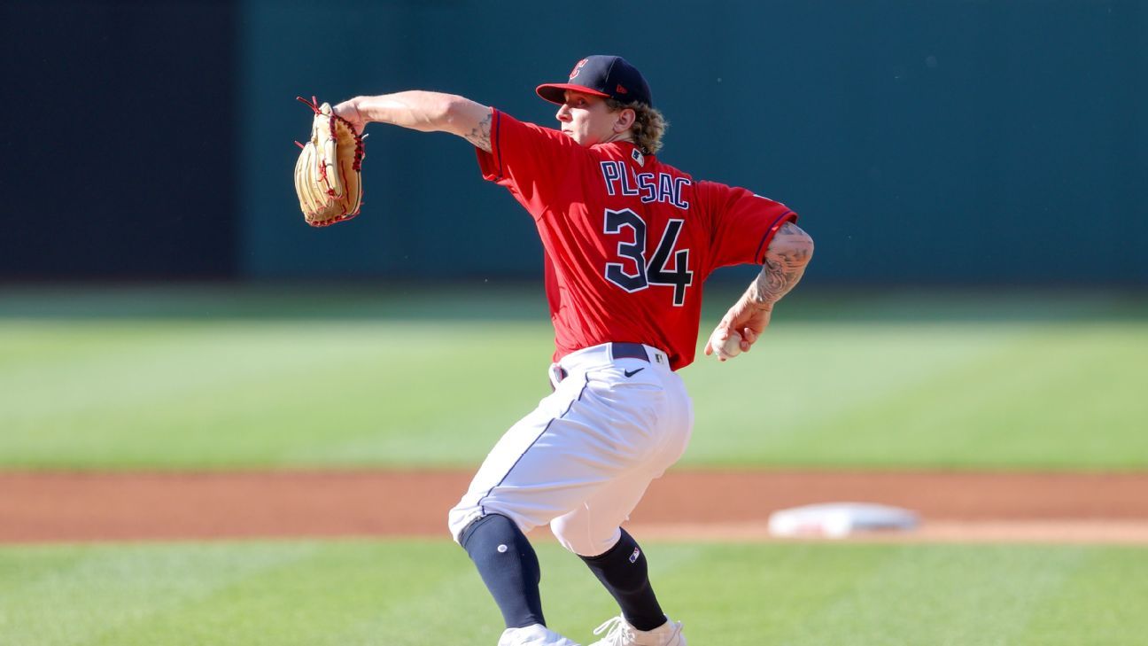 Guardians DFA pitcher Plesac, activate McKenzie