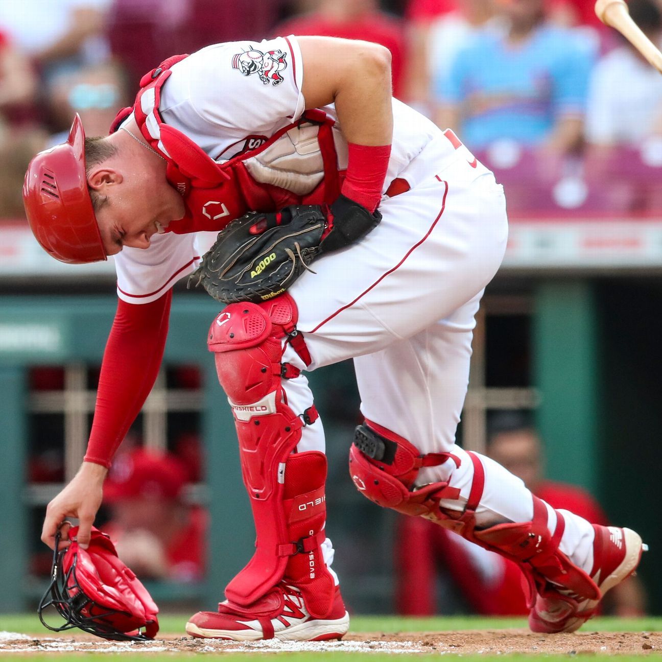 LOS ANGELES, CA - JULY 29: Cincinnati Reds Catcher Tyler