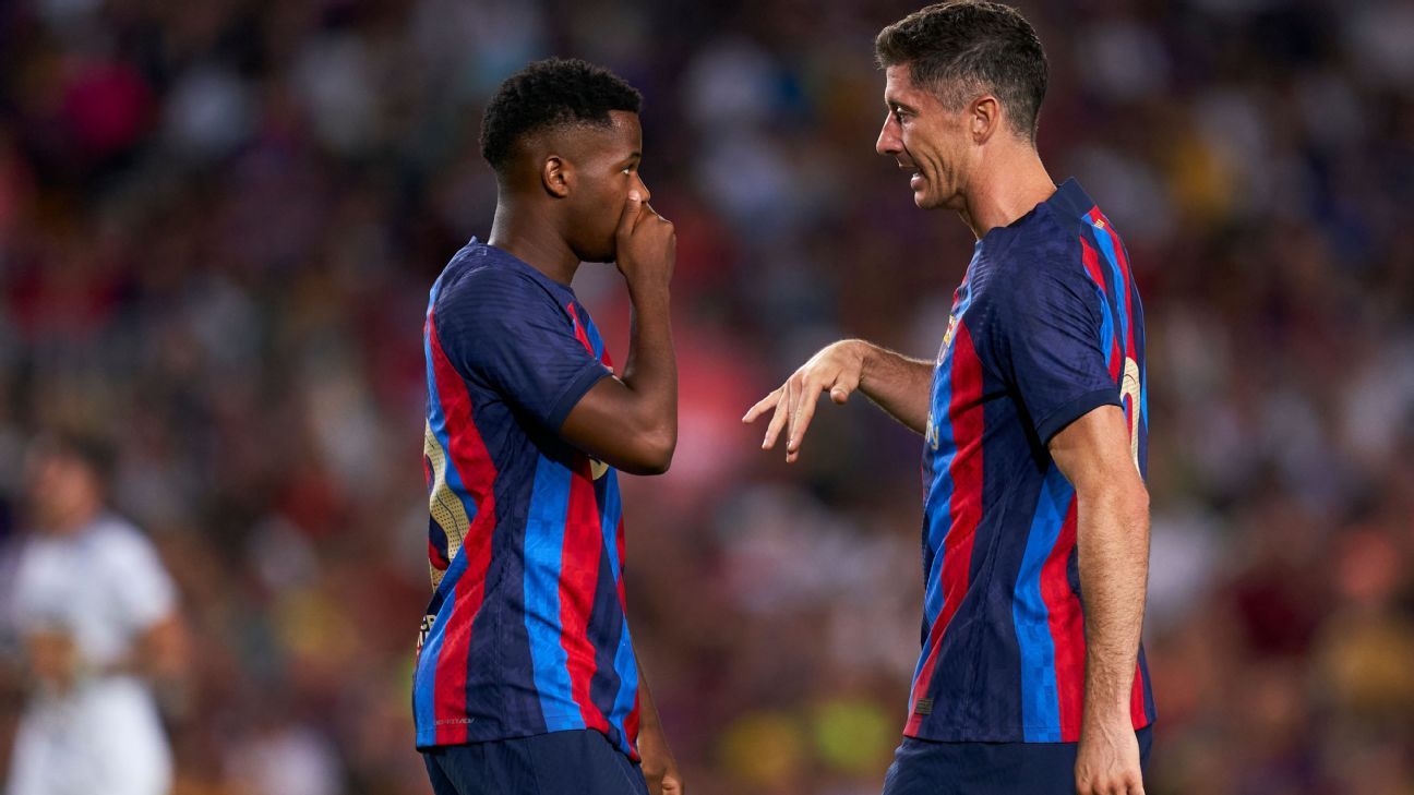 Waiting for Lewandowski… Ansu Fathi