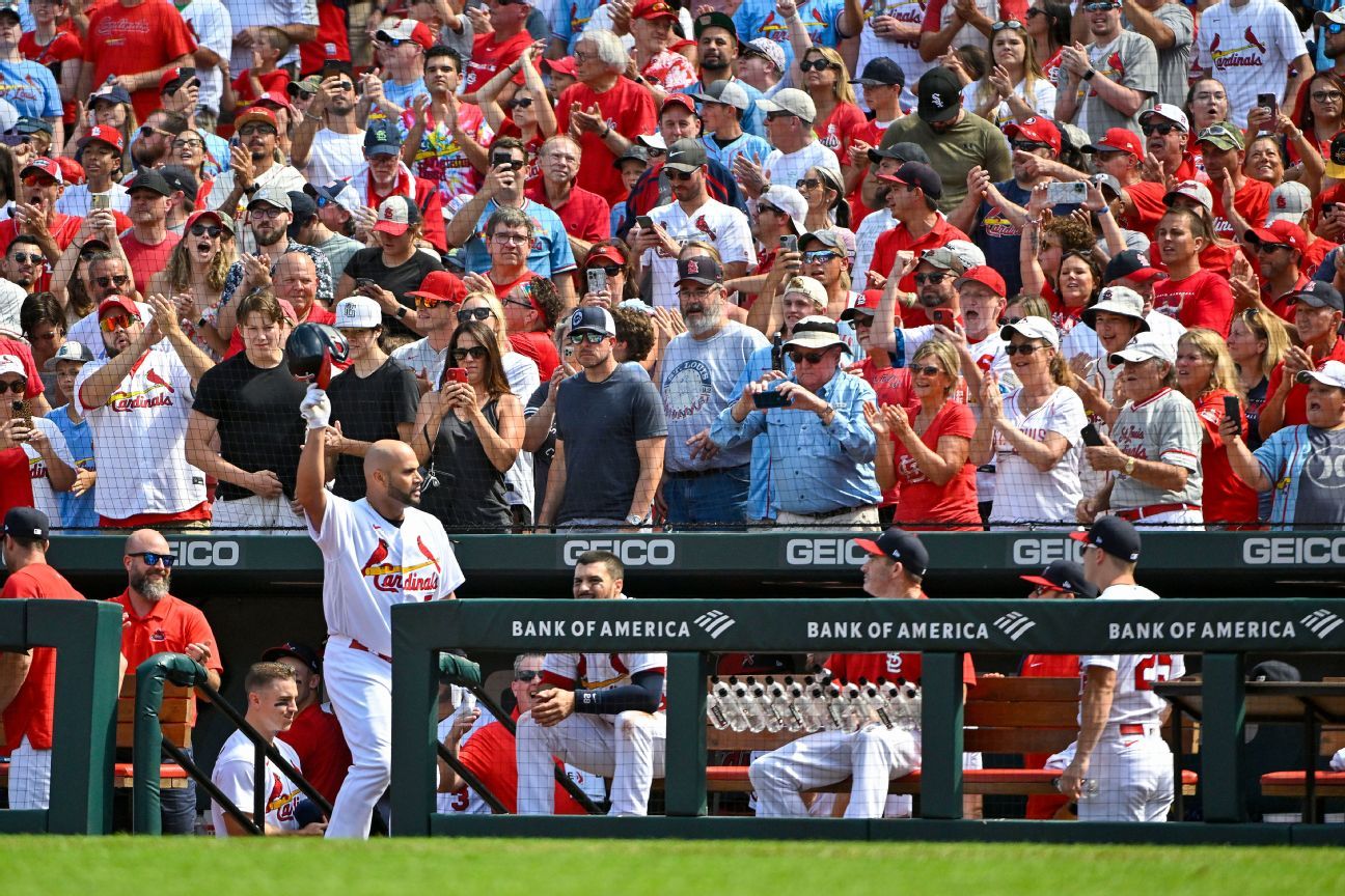 Albert Pujols homers twice in key Cardinals win over Brewers