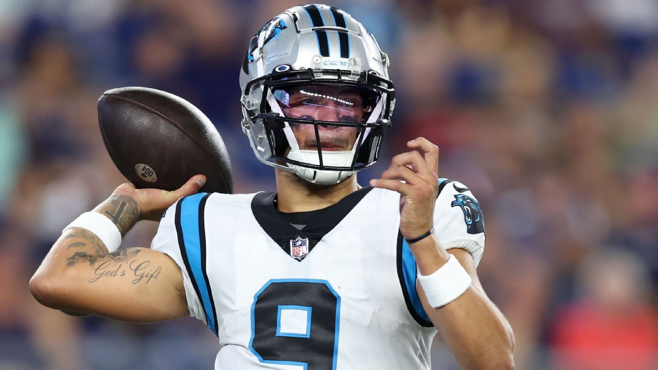 Carolina Panthers waive quarterback Matt Corral as roster moves