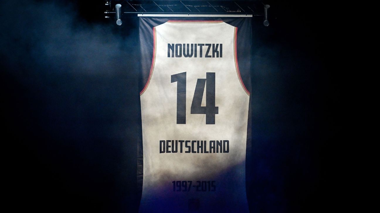 Dirk Nowitzki becomes first player to have number retired by