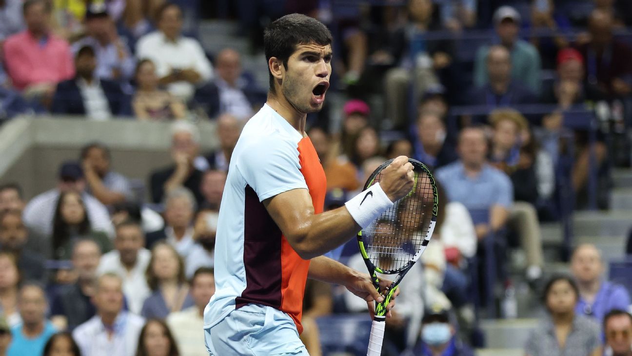 Carlos Alcaraz to play for US Open title, shot at No. 1 ranking after 5-set win ..