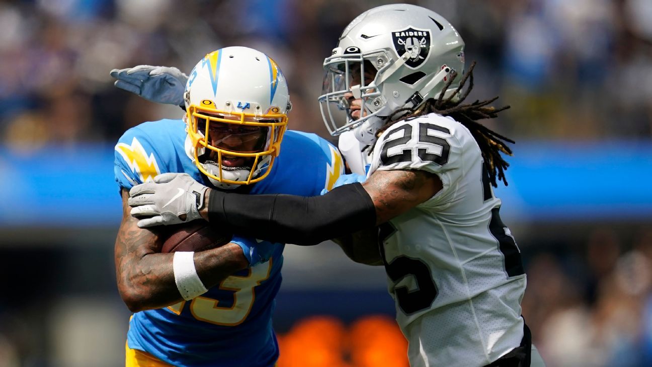 NFL Week 2 injuries: Keenan Allen ruled out for Chargers vs. Chiefs;  D'Andre Swift dealing with ankle injury 