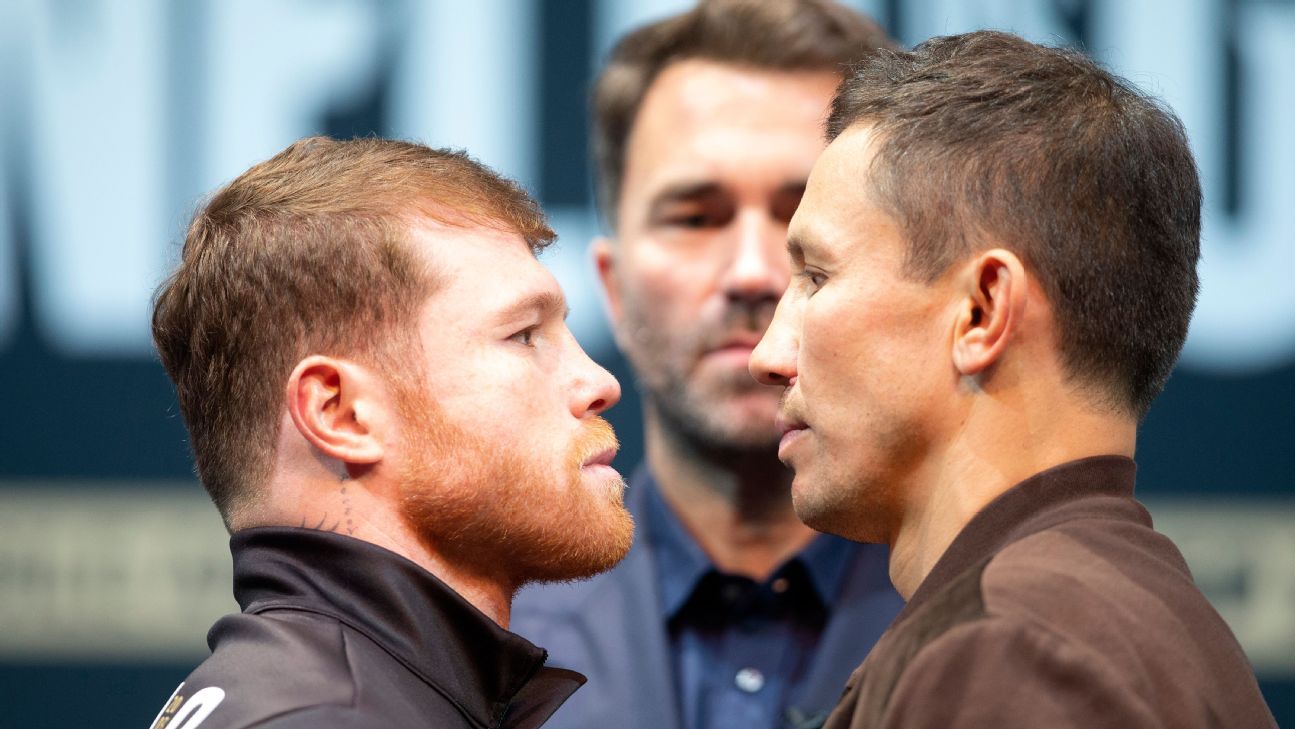 Canelo Alvarez, Gennadiy Golovkin weigh in for undisputed super middleweight cha..