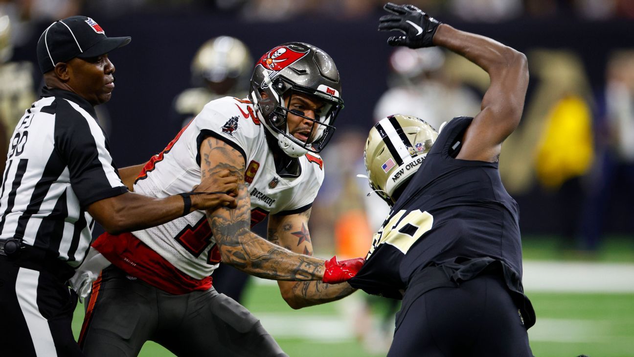 Mike Evans y Marshon Lattimore expulsados por pelea en New Orleans ESPN