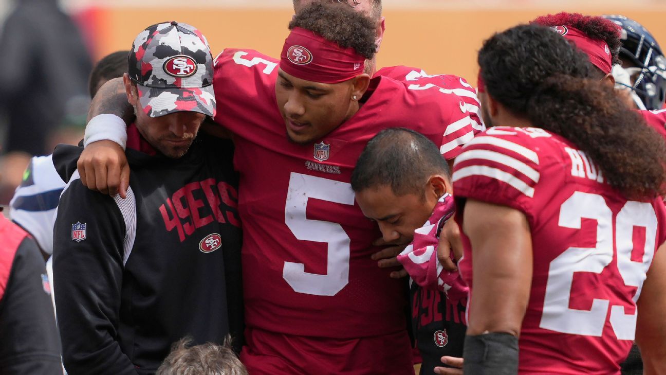 San Francisco 49ers QB Trey Lance has season-ending surgery to repair two injuries to ankle – ESPN