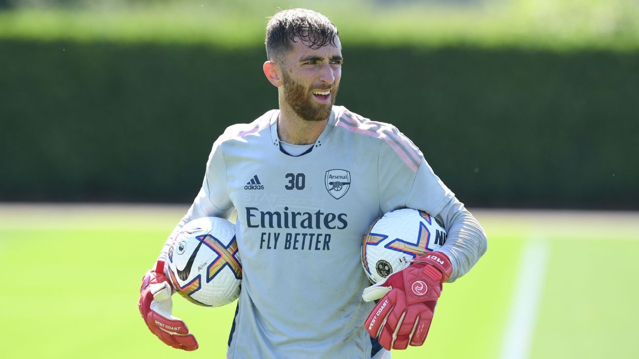 Arsenal goalkeeper Matt Turner during the UEFA Europa League, Group A match  at Emirates Stadium, London. Picture date: Thursday October 20, 2022 Stock  Photo - Alamy