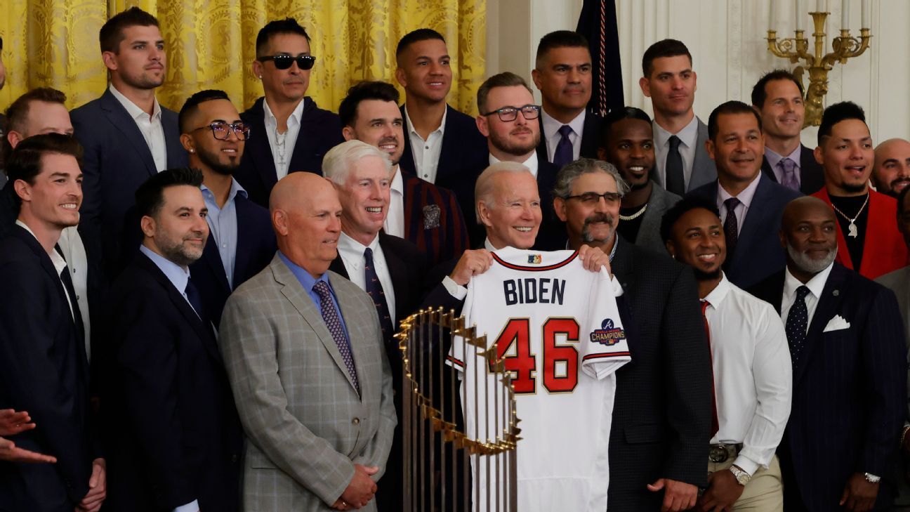 Biden welcomes World Series champion Atlanta Braves to the White House