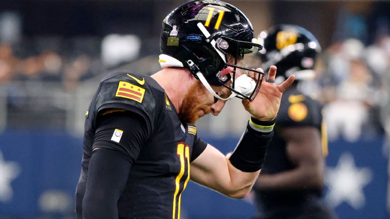 Commanders' Carson Wentz throws 4 touchdowns in team debut to beat Jaguars