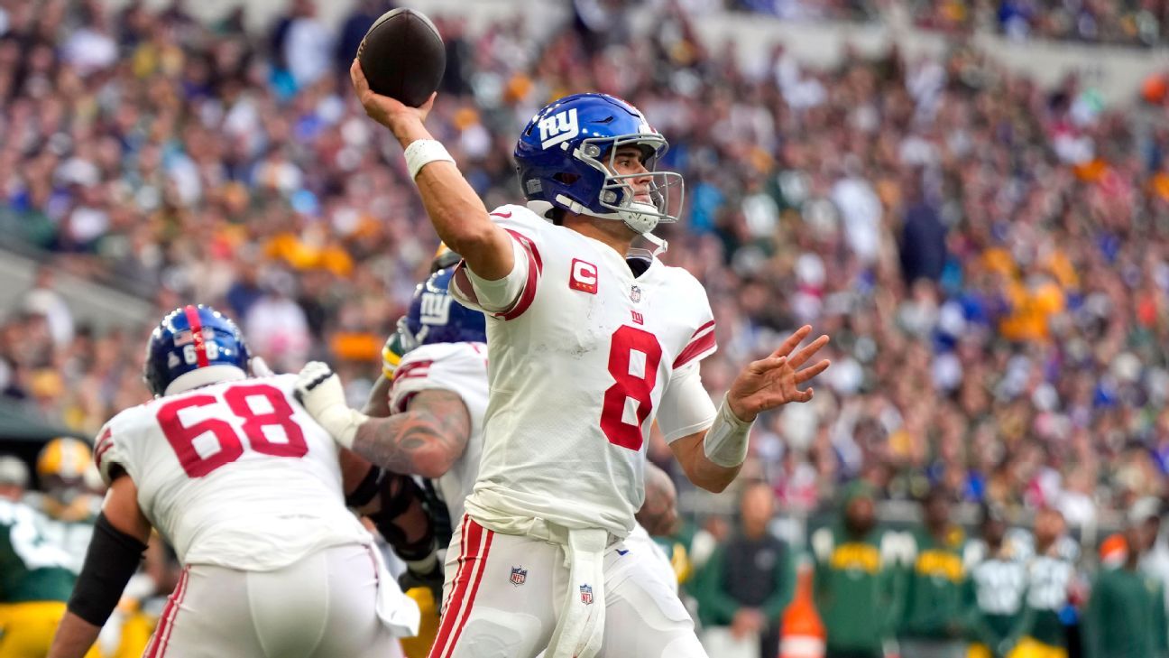 Daniel Jones' official Giants status for Week 5 vs. Packers in London