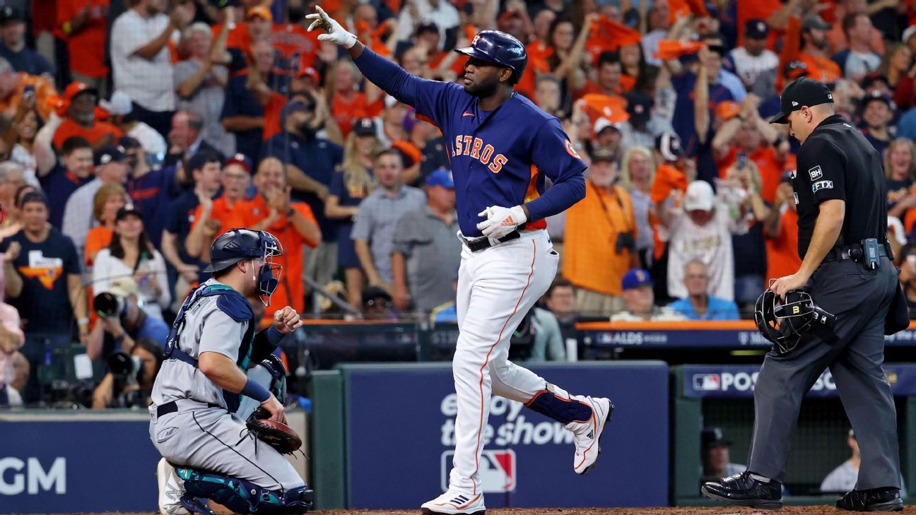 Alvarez homers again, Astros top Mariners 4-2, lead ALDS 2-0