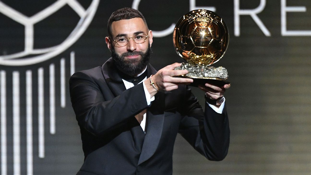 Benzema named 2022 Ballon d'Or