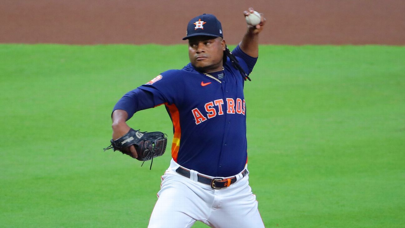 Framber Valdez shakes off errors, helps Astros hold on for Game 2