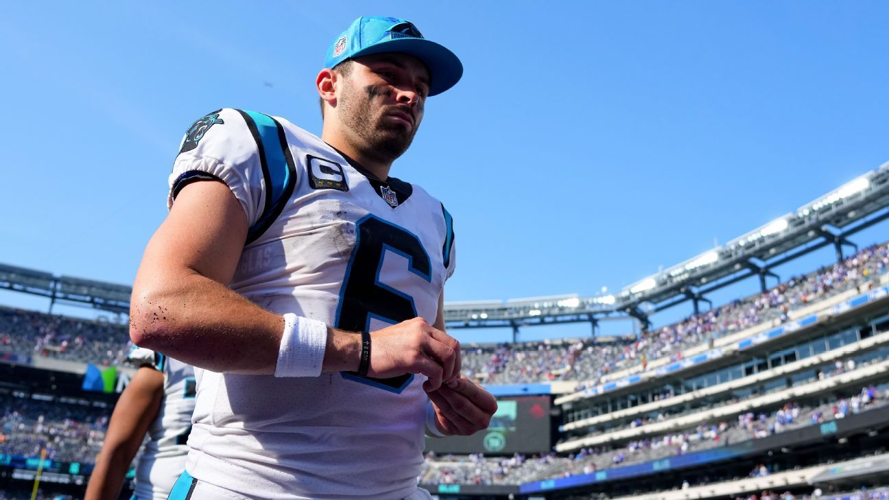 Panthers to start Baker Mayfield at QB with PJ Walker hurt