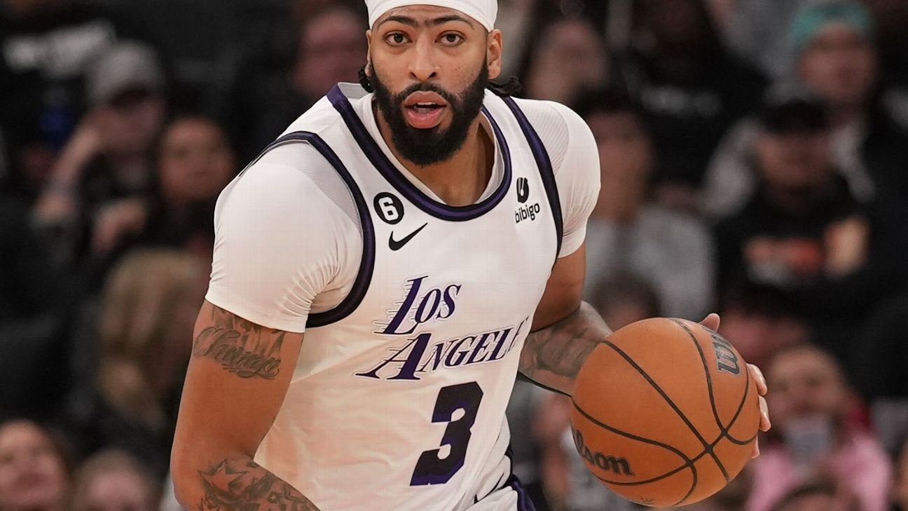 Lakers without Anthony Davis (calf) against Spurs