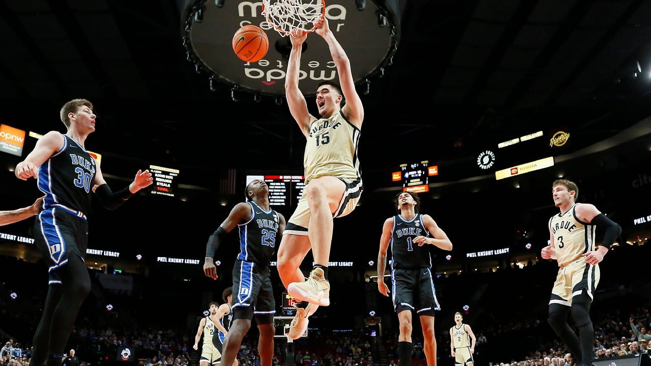 Purdue and Zach Edey dominate, North Carolina drops out