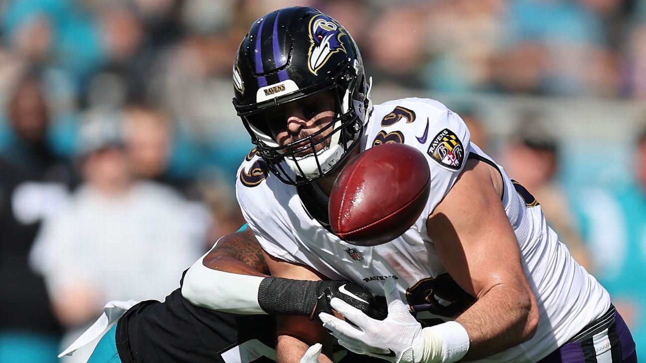 Mark Andrews back at Ravens practice, 'better idea' next week