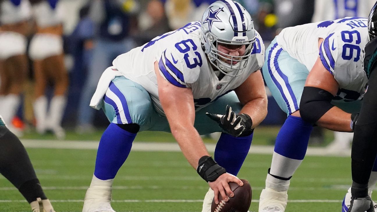 Cowboys OL Tyler Biadasz will miss at least two or three weeks