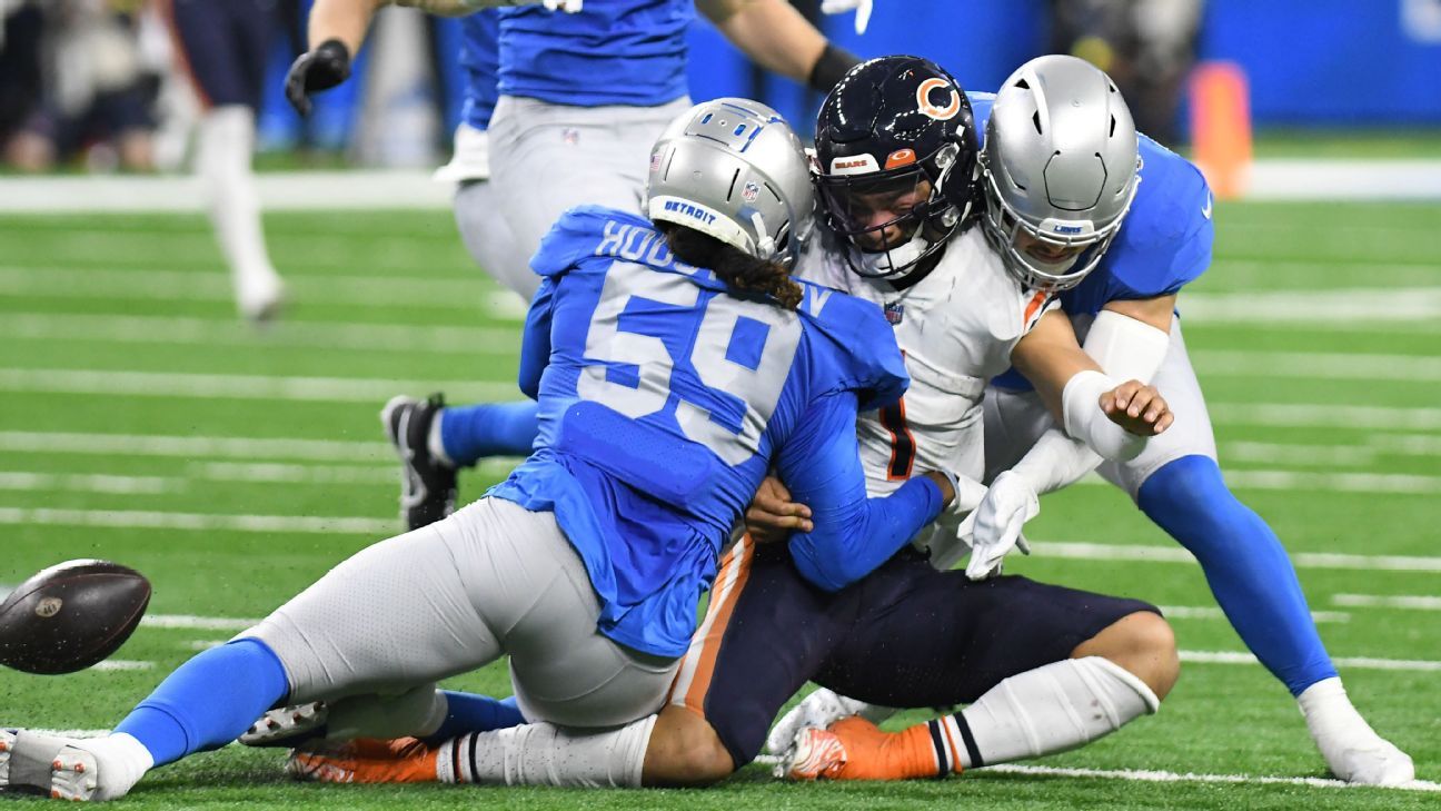 Why the Chicago Bears kept playing Justin Fields during a sack-filled,  blowout loss to the Detroit Lions – Orlando Sentinel