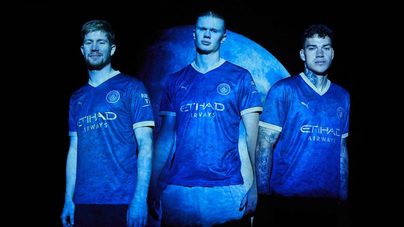 Man City unveil their new Tokyo-inspired third kit with Erling