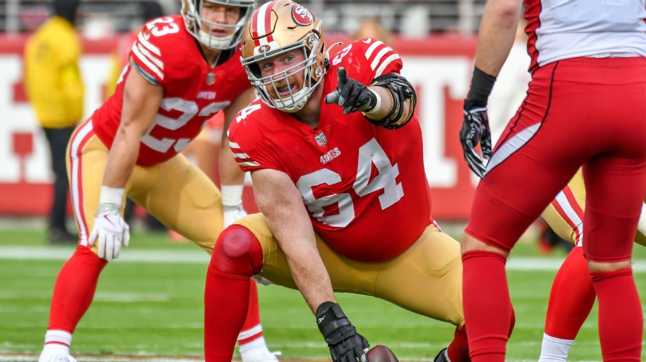 49ers are re-signing center Jake Brendel to 4-year deal