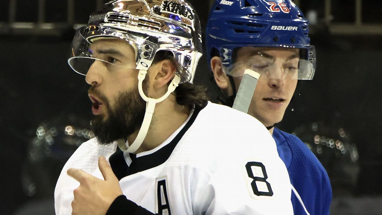 Rangers' Miller spits on Kings' Doughty, ejected