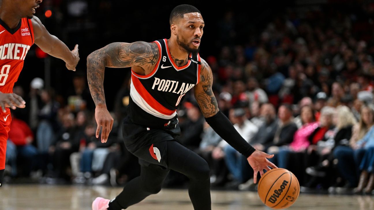 Damian Lillard anotó 71 puntos, el mejor de su carrera, con 13 triples.