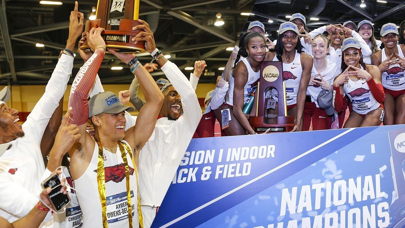 Arkansas sweeps NCAA indoor track and field titles