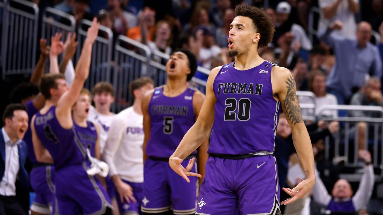 Furman-Virginia upset: Paladins advance in March Madness via three-pointer  with 2.2 seconds [VIDEO] - DraftKings Network