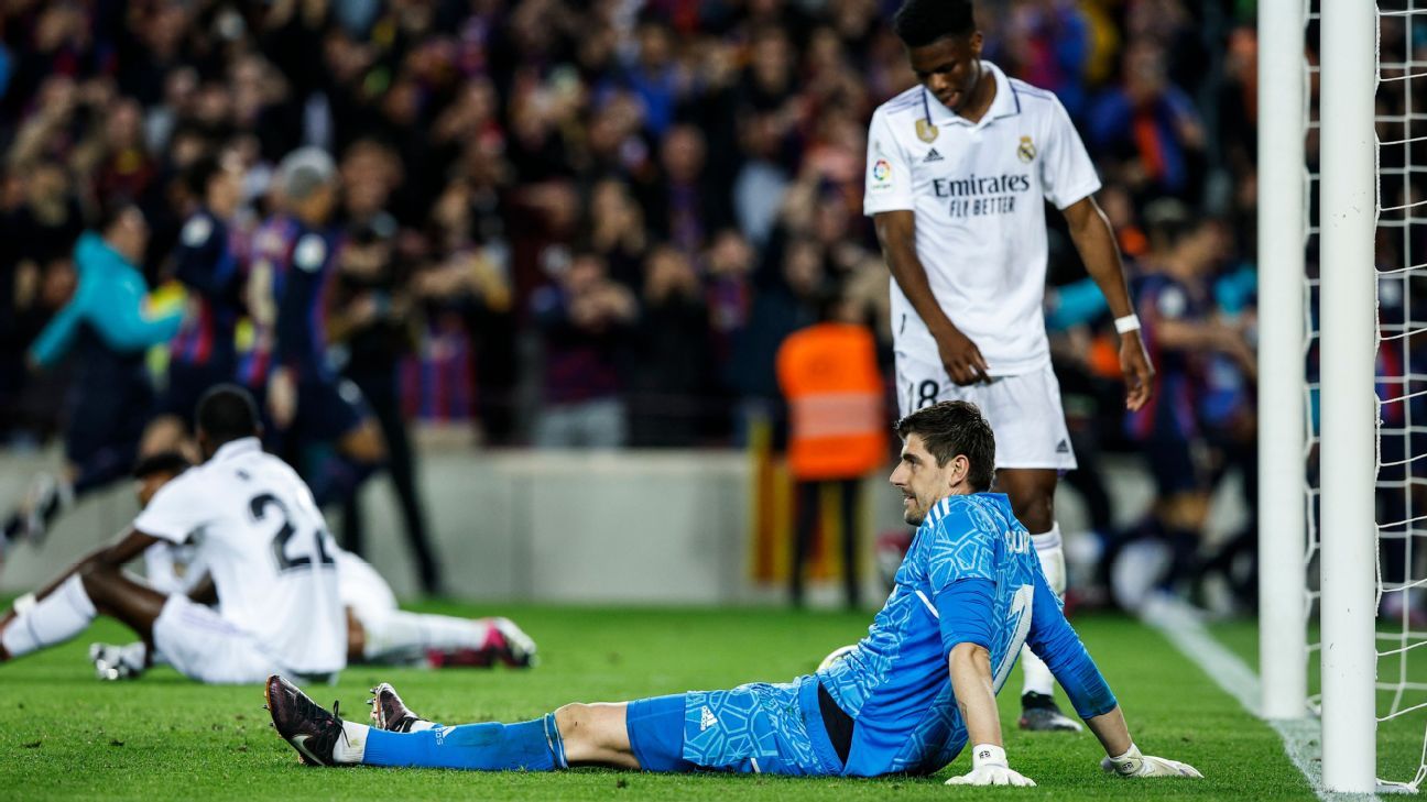 East Rutherford, New Jersey, USA. 26th July, 2019. Real Madrid goalkeeper  THIBAUT COURTOIS (13) in action during the International Champions Cup  match at MetLife Stadium in East Rutherford New Jersey Atletico Madrid