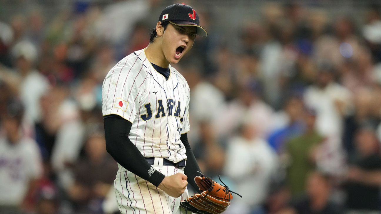 Ohtani K's Trout for final out as Japan wins WBC