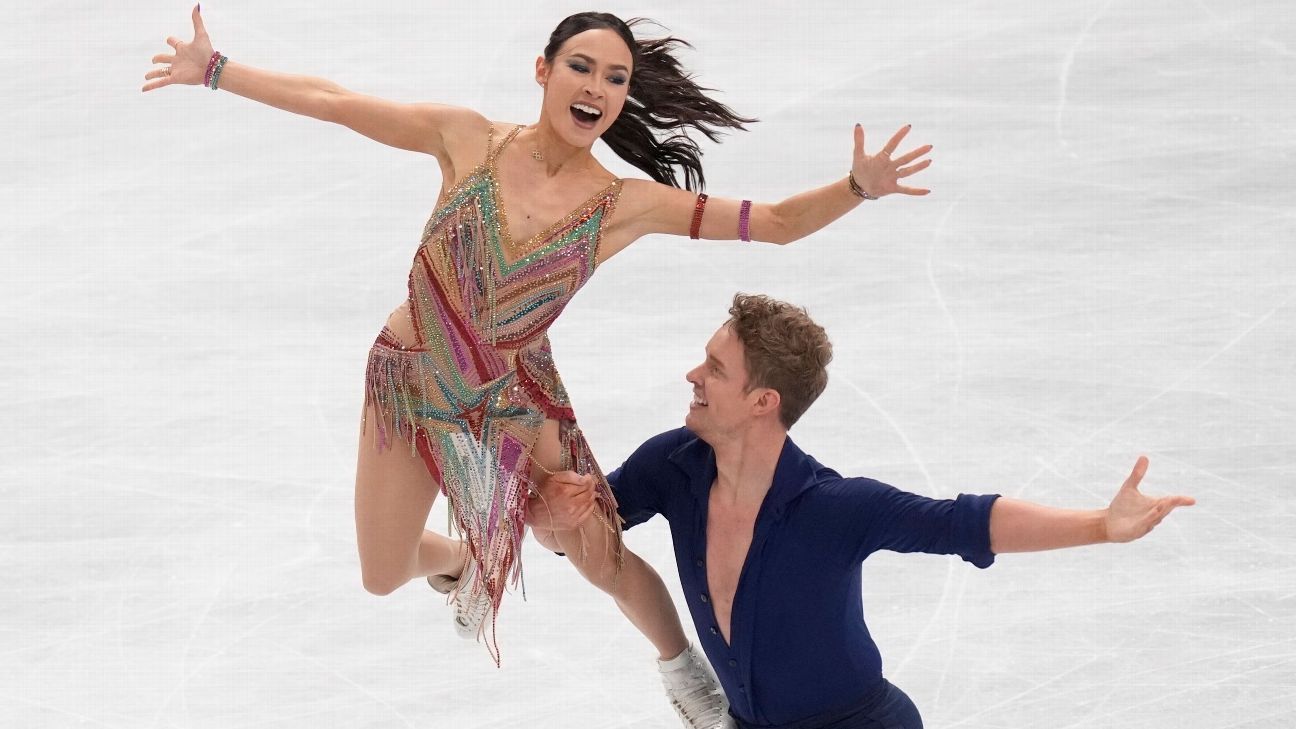U.S. pair of Madison Chock, Evan Bates win first world ice dance title