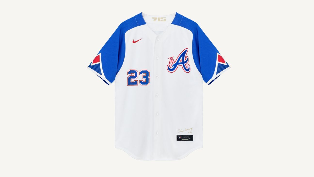 Braves' new Saturday jersey pays tribute to Hank Aaron, Atlanta