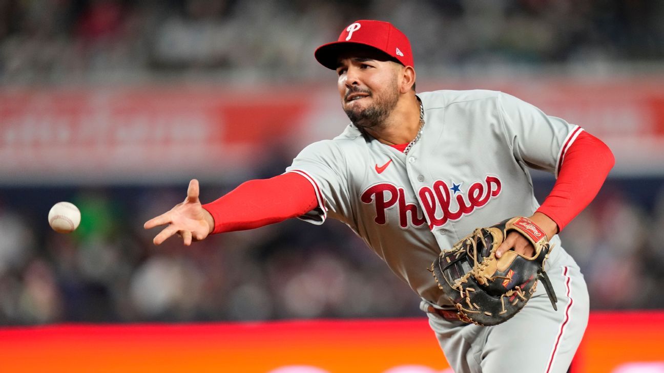 Phillies activate and option Darick Hall, DFA Dalton Guthrie – Delco Times