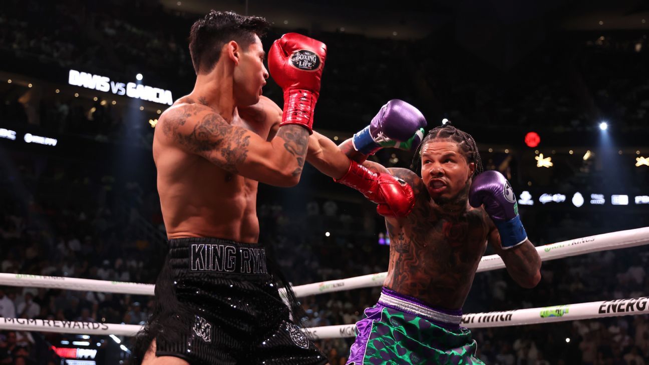 Gervonta Davis detiene a Ryan García con un golpe al cuerpo en el séptimo asalto