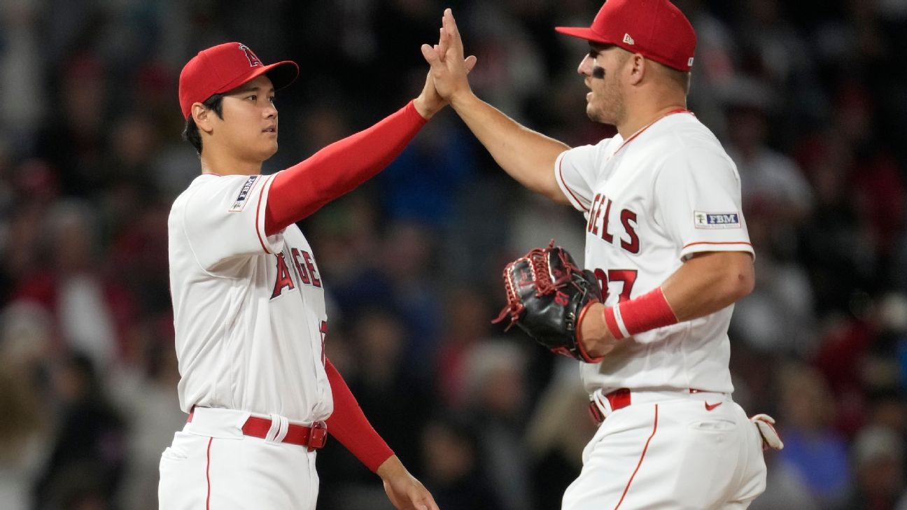 Ohtani, Trout homer in Angels' 7-3 win, completing sweep of