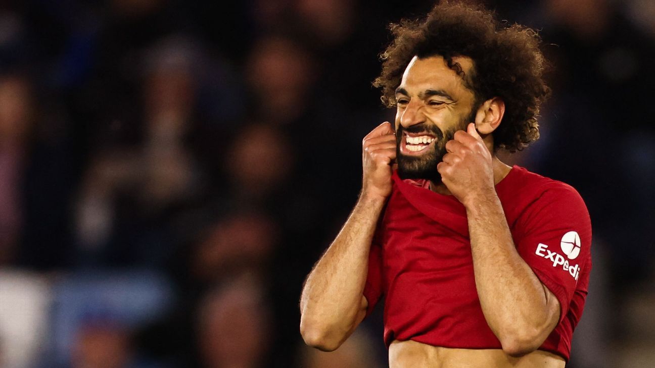 Liverpool FC - All smiles from Mohamed Salah in training last night 