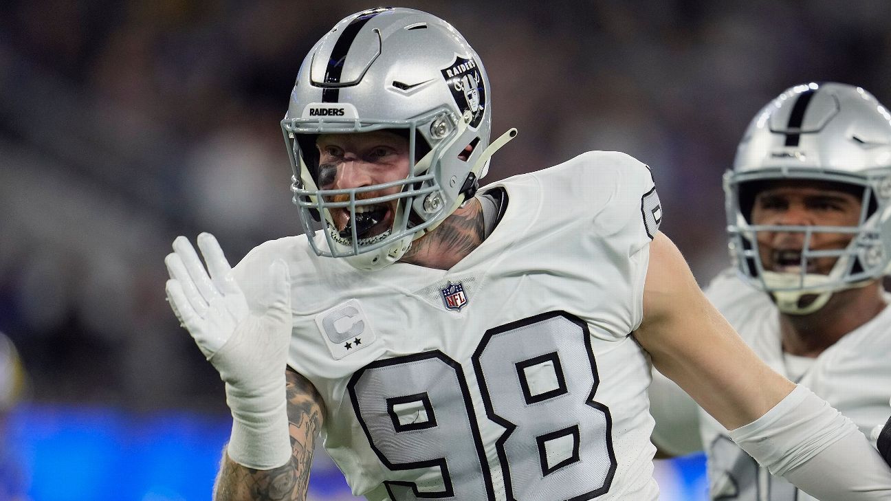 ESPN ranks Maxx Crosby the 6th best edge rusher do you agree? #raiders  #maxxcrosby #ESPN 