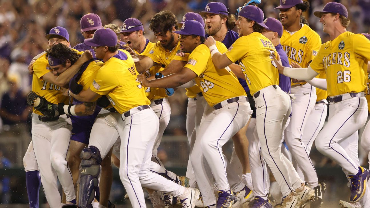 LSU Baseball on X: Bear brings two more Tigers home on a 2-RBI