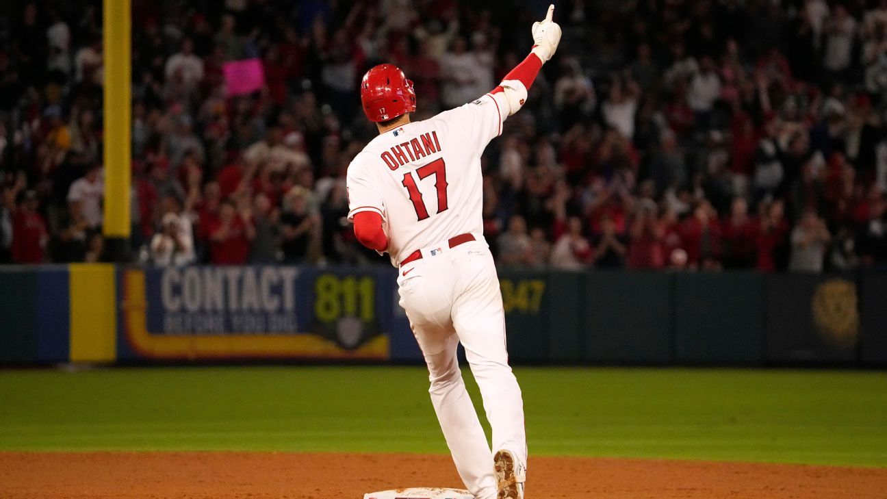 Shohei Ohtani hits two homers, strikes out 10 and adds to Angels