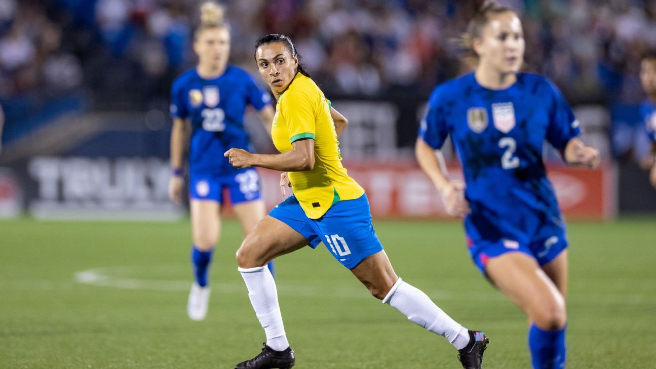 Marta in Brazil's squad for Women's World Cup but Cristiane not included