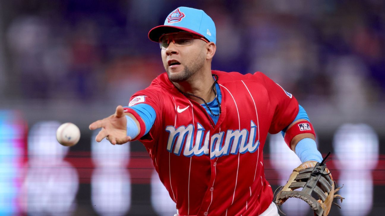 Marlins' Gurriel scratched from Red Sox game after being hit by a