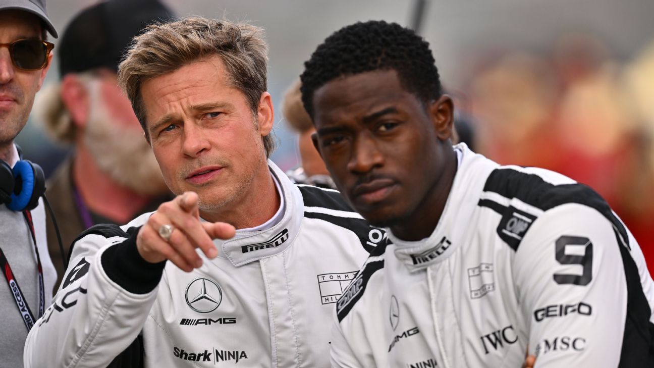 Brad Pitt joins F1 drivers on British GP grid Auto Recent