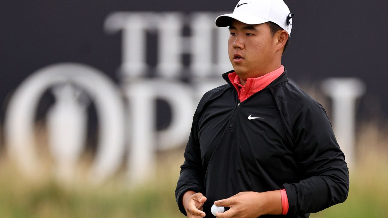 Tom Kim shoots 68, makes Open cut on severely sprained ankle ESPN