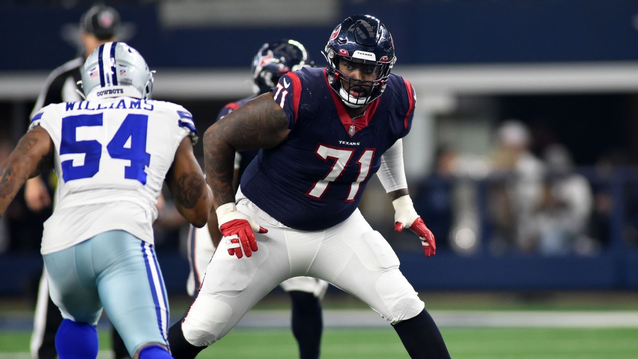 Texans put starting RT Tytus Howard (hand) on IR - National Football Post