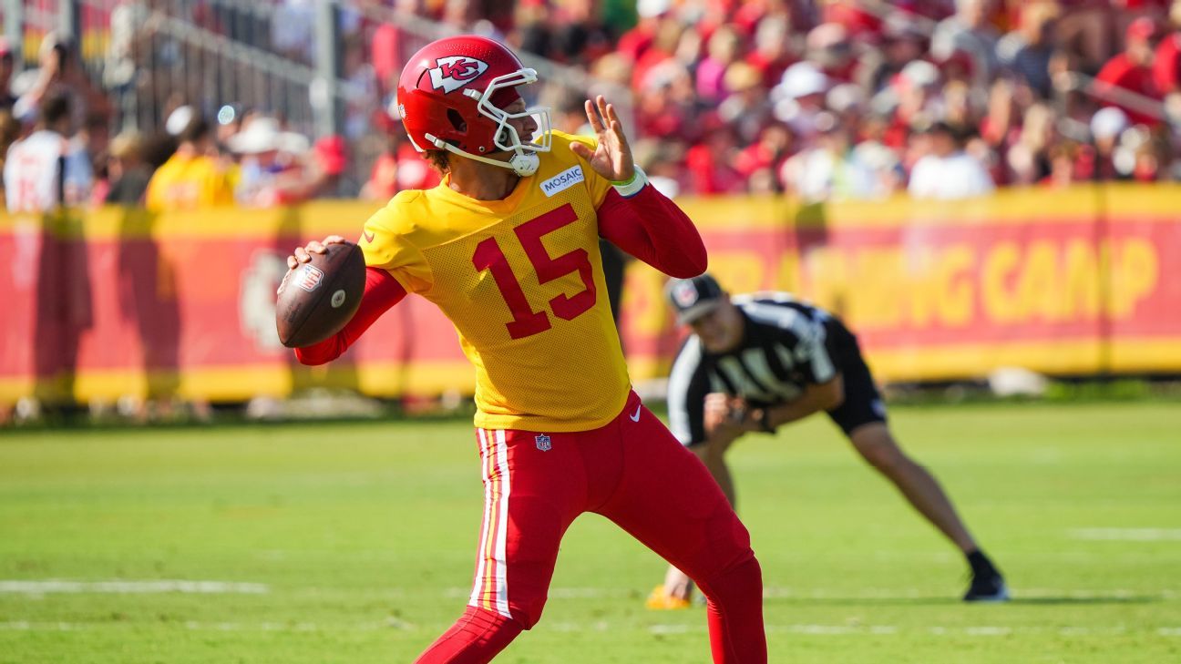 Kansas City Chiefs experience turnover at wide receiver, a? sure depth in rushing game understood in summer NFL training camp