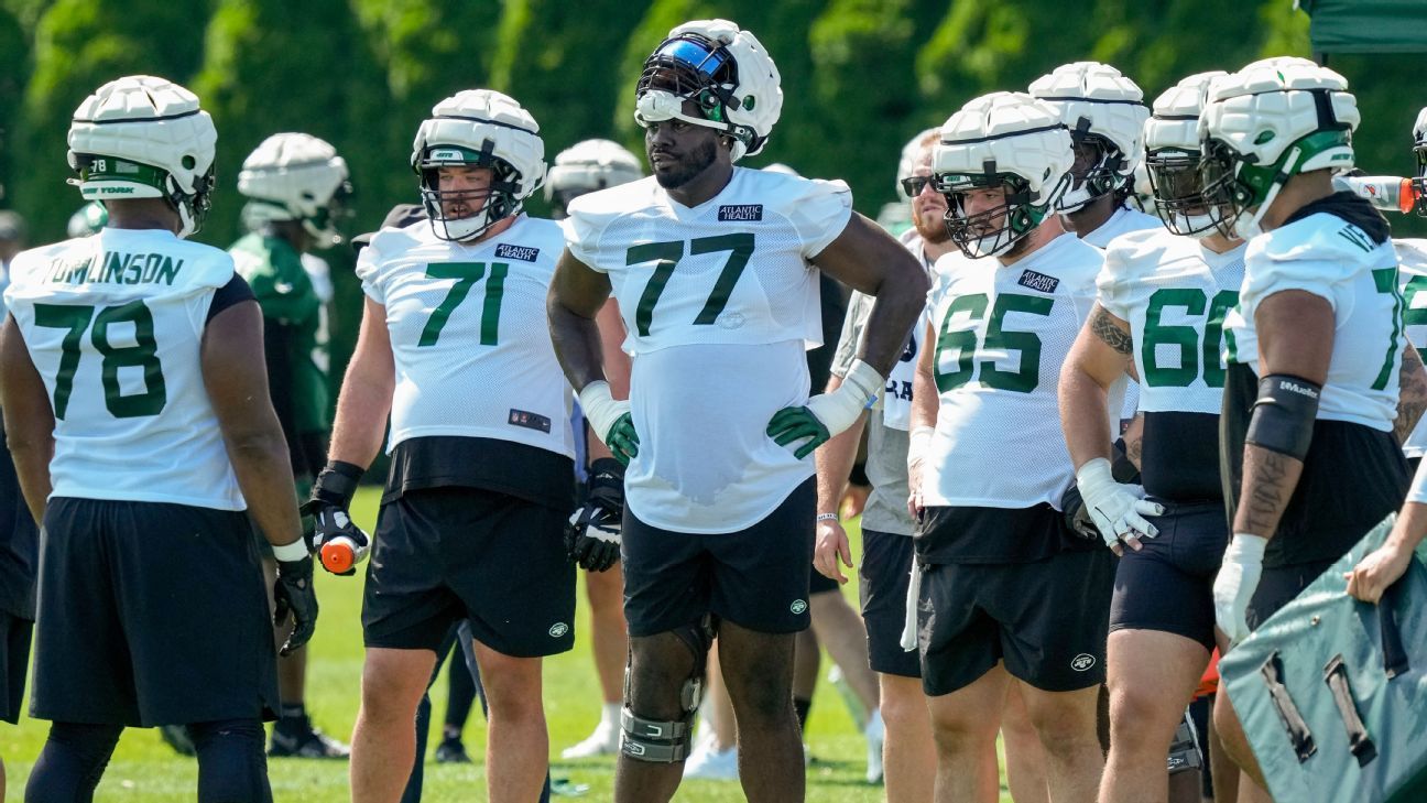 ESPN Jets Laken Tomlinson, Alijah Vera-Tucker highlighted by NFL peers