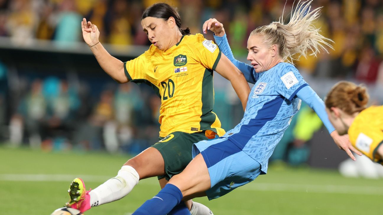 England's Alessia Russo scores goal vs. Australia in 86